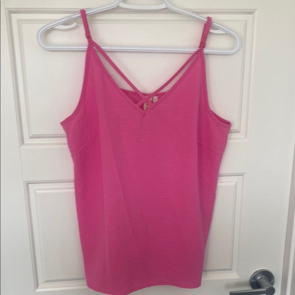 Only Pink Fitted v neck  Front Camisole with adjustable straps